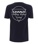 Chilling Riding Living T-shit Navy Blue Bleu Marine Shorts Sleeve Manches Courtes Ghanzi Brand GNZI