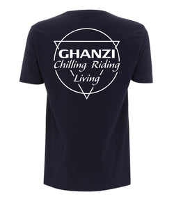 Chilling Riding Living T-shit Navy Blue Bleu Marine Shorts Sleeve Manches Courtes Ghanzi Brand GNZI