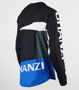 BOULDER - GHANZI Downhill and freeride jersey - Black and blue