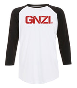 Ghanzi Brand GNZI Raglan t-shirt Baseball black and white noir et blanc red printed impression rouge