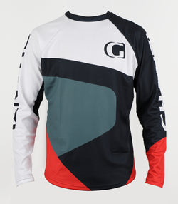 BOULDER - GHANZI Downhill and freeride jersey - White and red