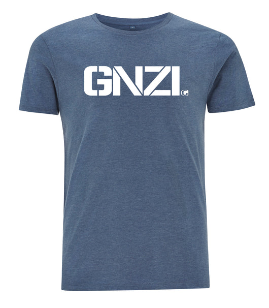 GNZI Ghanzi Brand @ghanzibrand Slim cut T-shirt Shorts sleeve Manches courte Melange blue Bleu chiné