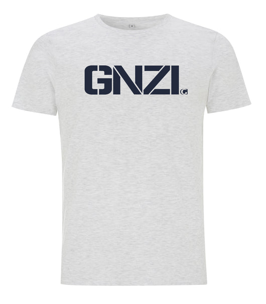 GNZI Ghanzi Brand @ghanzibrand Slim cut T-shirt Shorts sleeve Manches courte Melange white blanc chiné