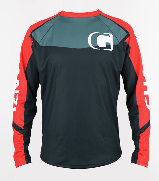 HAWK - Downhill and freeride GHANZI JERSEY - Black and red